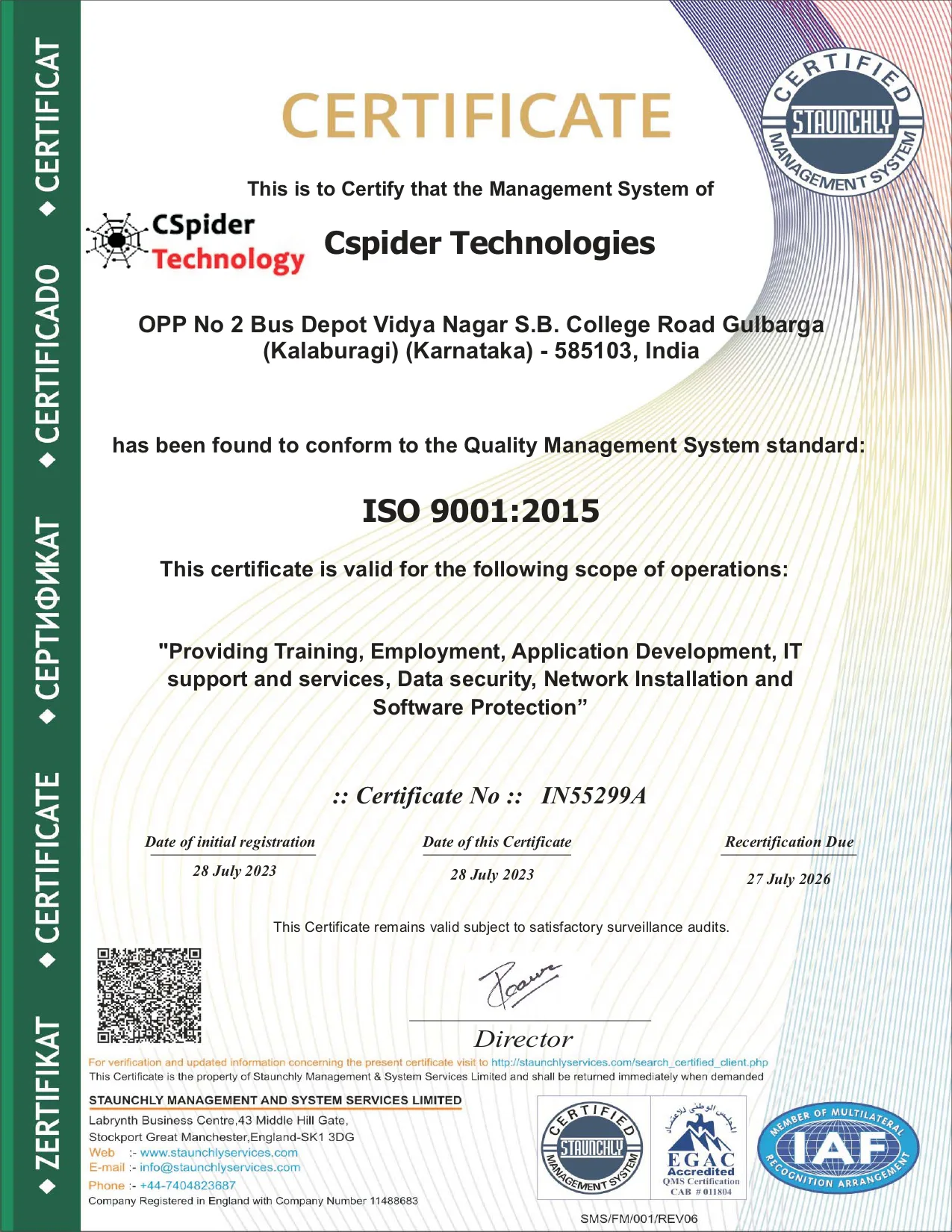 ISO Certificate